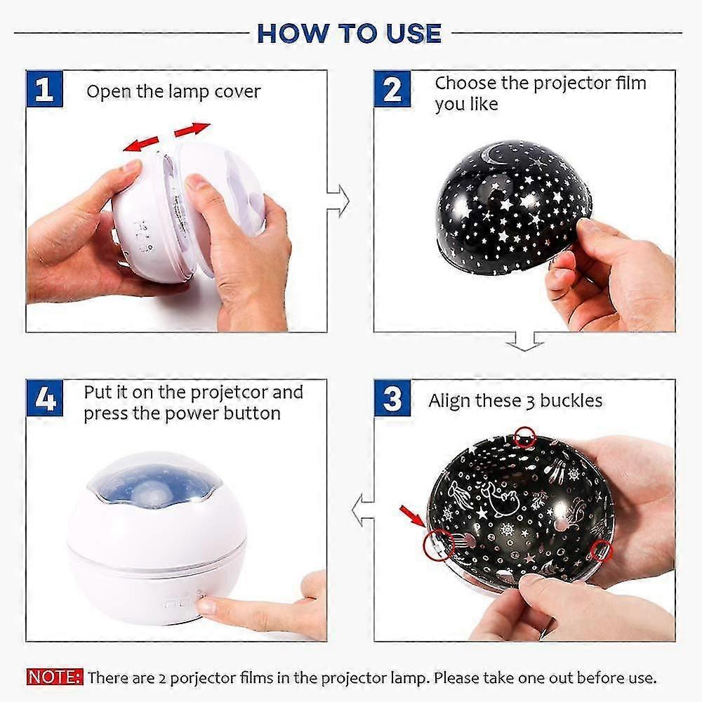 LED starry sky projector, night light