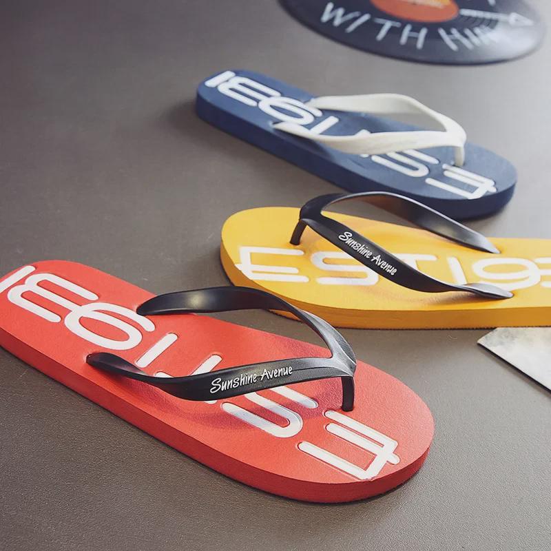 Z Summer Korean-Style Men's Non-Slip Flip Flops: Trendy Outdoor Beach Sandals