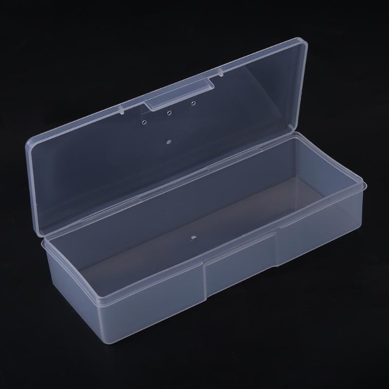 New Transparent Empty Nail Storage Box Manicure Tools Organizer for Case Holder