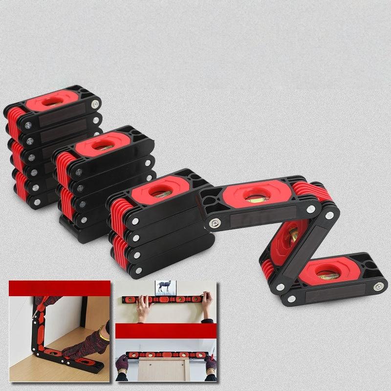 1Pcs Woodworking Pipe Stair Corner Folding Extension Tool Multifunctional Folding Level Polygon Precision Gauge