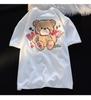 Women's Loose Retro American Bear T-Shirt - Short-Sleeve, Cute Niche Summer Top