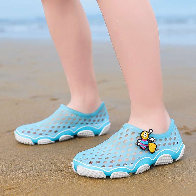 Parent-child children's beach shoes men's and women's summer non-slip soft-soled wading shoes small medium and older children's sandals bird's nest