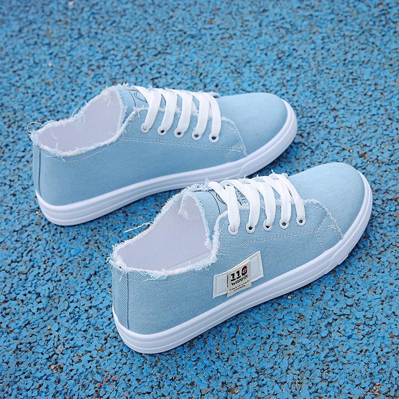Scarpe in tela da donna estate 2023: Scarpe sportive White Spring, scarpe da tavola per studenti