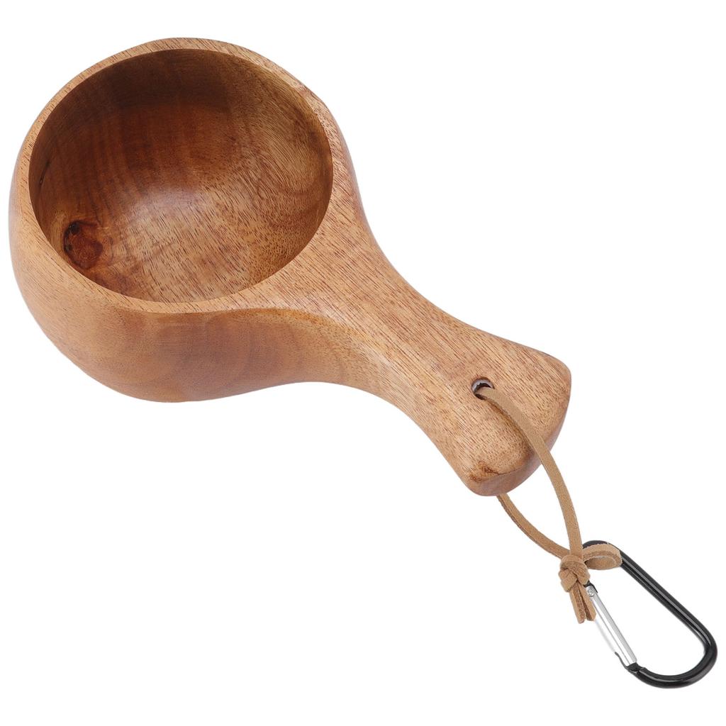 Nordischer Stil Holzbecher Outdoor Camping Wandern Trinkbecher Tragbar für Kaffee Tee Milch