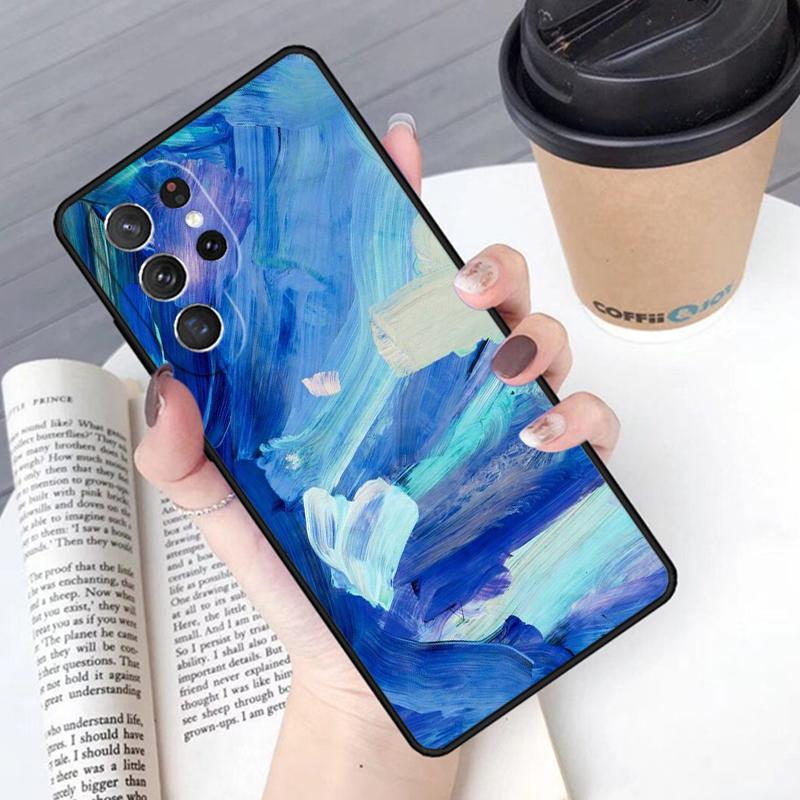 Oil painting graffiti phone case Cover For Samsung Galaxy S24 S25 Ultra S21 S22 Ultra S10E Note 10 Plus Note 20 FE S23
