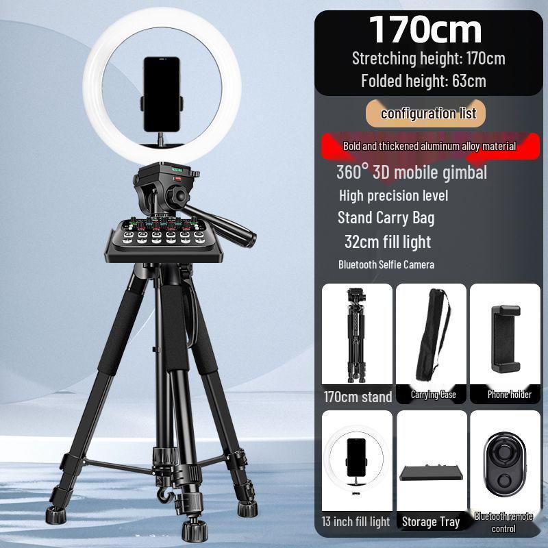 Professional DSLR Camera Phone Floor Stand & Tripod for Live Streaming and Photography