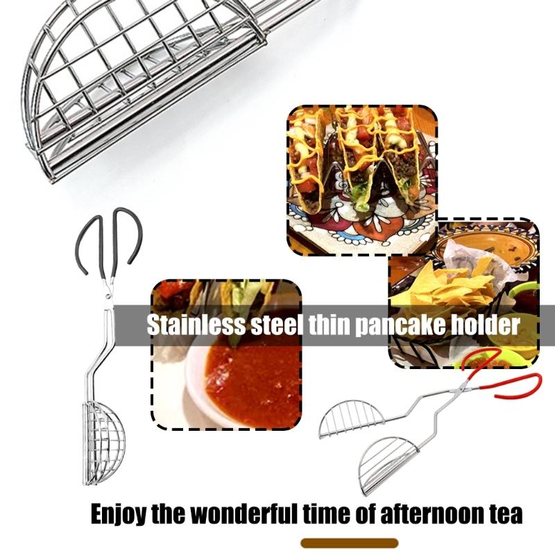 Functional 430 Nonrust Steel Clamp Tortillas Grip Tool Perfect For Shaping Tacos Quesadillas And Handmade Creation