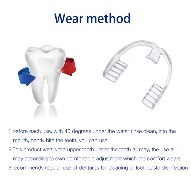Gouttières anti-grincement des dents Aide au sommeil nocturne Silicone Protège-bouche dentaire Bruxisme Éliminer