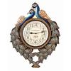 Large Peacock Pine Wood Clock