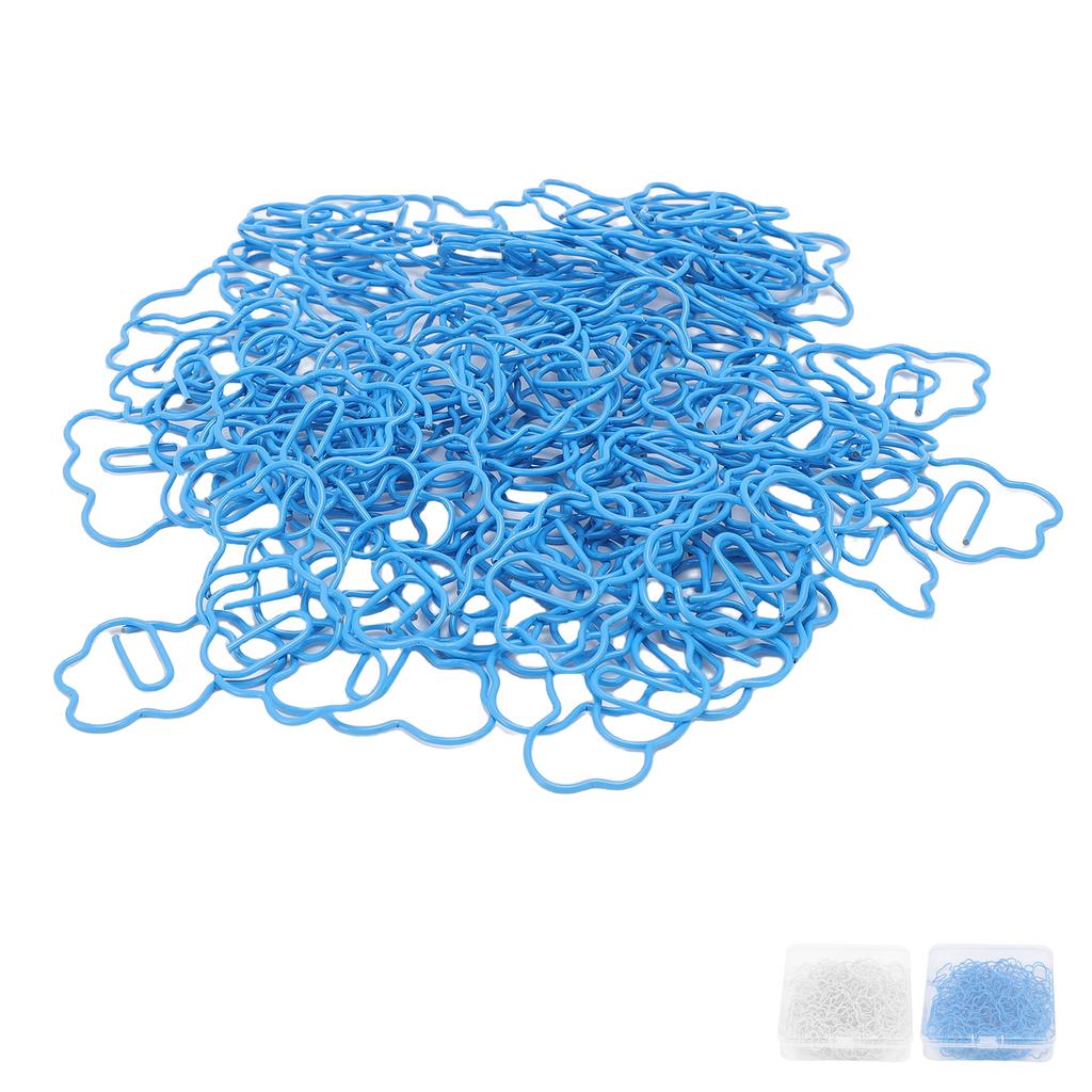 100 Pcs Cloud Shaped Paper Clips Cute Fun Decorative Iron Bookmarks Planner Clips with Transparent B