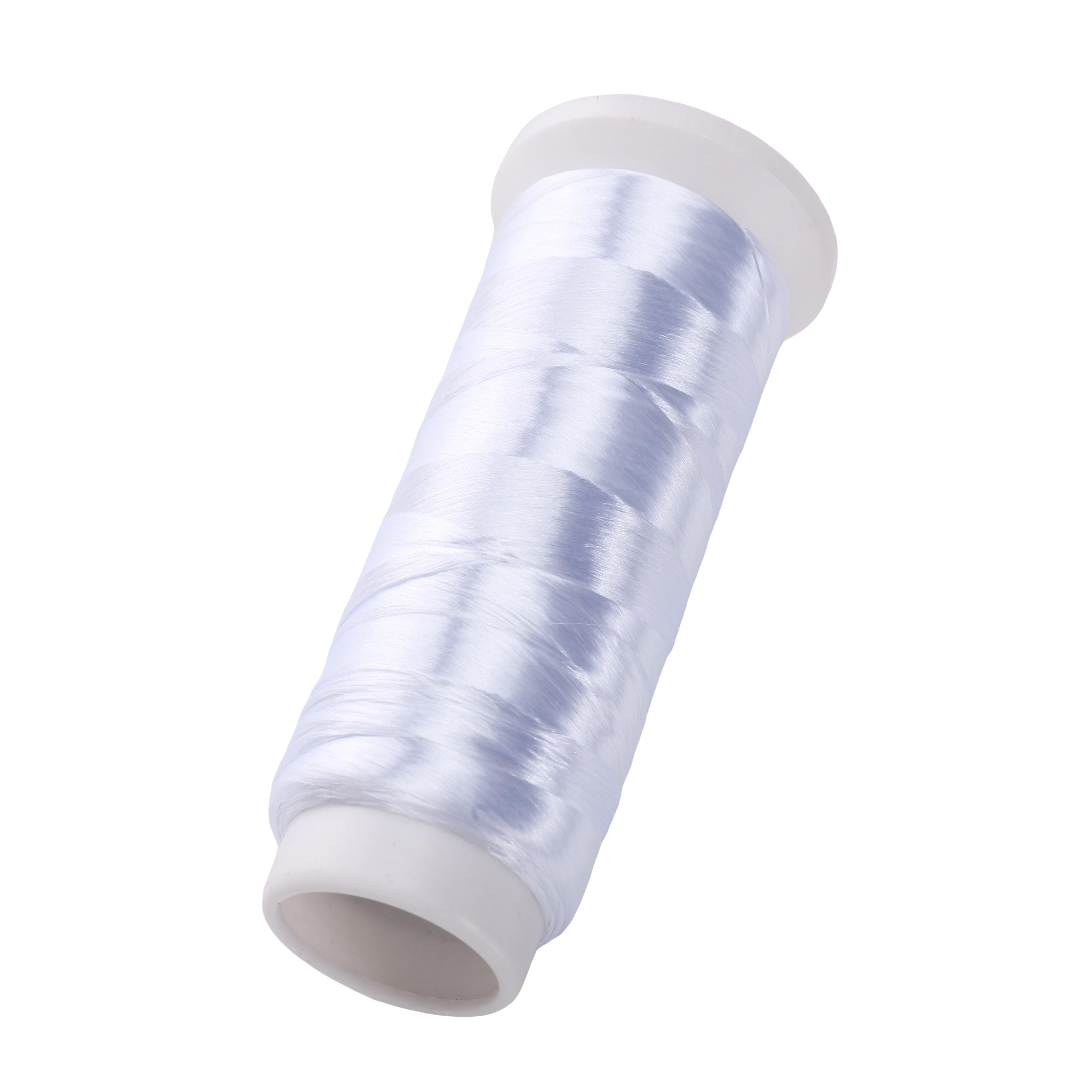 

1200 метров полиэстеровой безузловой бархатной обернутой цветочной нити для самостоятельного изготовления браслетов, ожерелий и ювелирных изделий белый