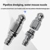 Stainless Steel High Pressure Nozzle Replacement Fast Connect Metal Pipe Cleaning Nozzle For Deep Cleaning Enduring