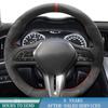 Car Steering Wheel Cover Wrap Suede Original Steering Wheel Braid For Infiniti QX50 2018- Q50 2018   Q60 2016-