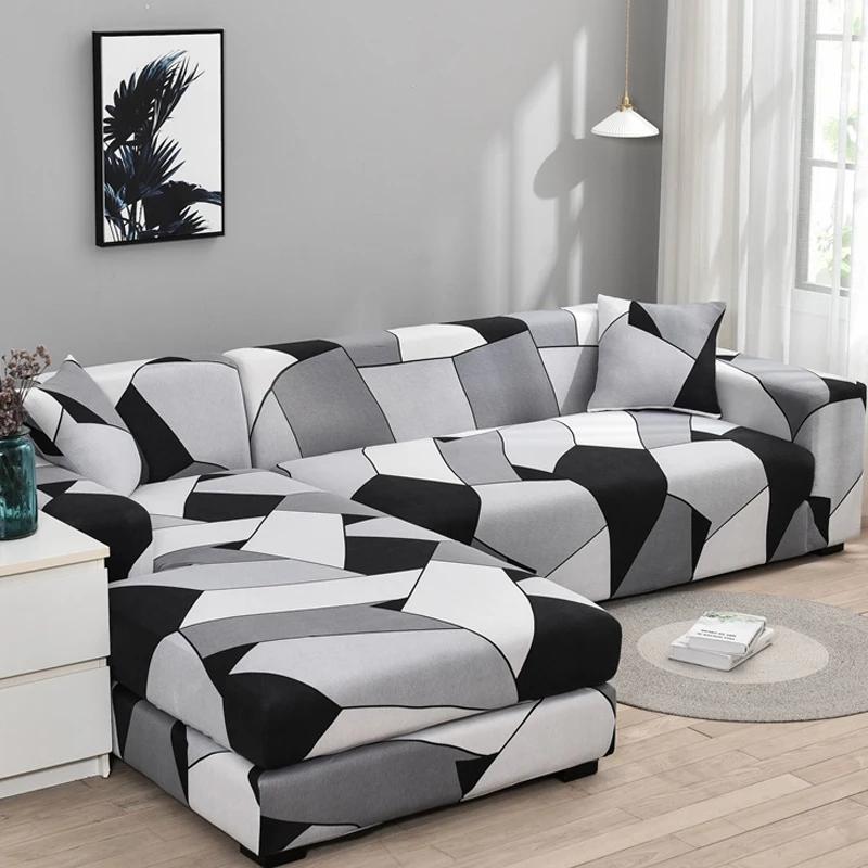 Elastic Sofa Cover 1/2/3/4 Seater L Shaped Corner Sofa Cover Protector For Living Room Stretch Cover For Sofa Couch Armchair
