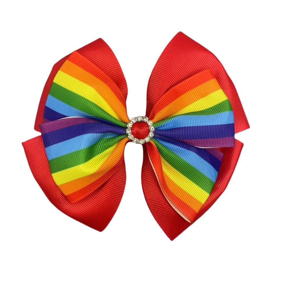 Rainbow Gradient Bow Hair Clip for Girls - Baby & Child Hair Accessory