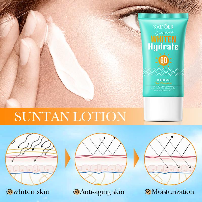 SADOER Whitening & Moisturizing UV Protective Sunscreen Lotionv