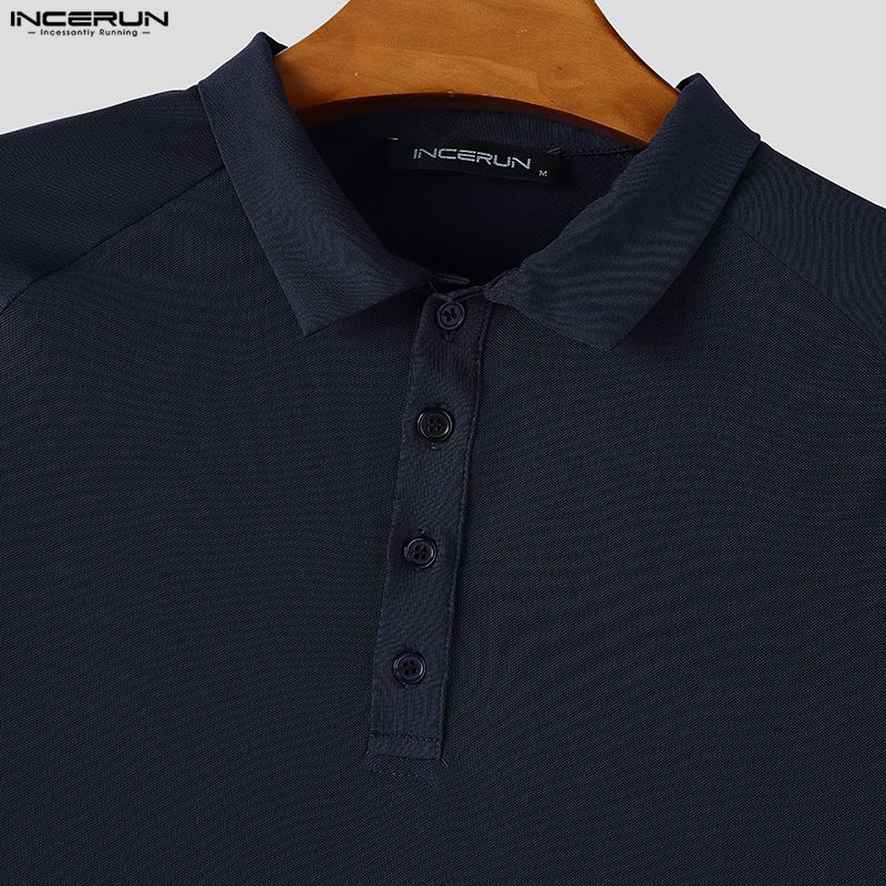 INCERUN T-shirt e Top da Uomo con Scollo a Revers, Manica Corta, Rete Trasparente, Patchwork