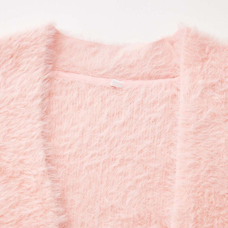 IEF Women's Autumn Plush Mid-Length Cardigan