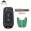 For Renault Dacia Logan 2 II 2018 2019 2020 FSK Car Key Fob Control 2Button 433MHz PCF7961M 4A Chip Flip Remote Key