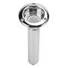 2 in 1 Boat Fishing Rod Cup Holder Stainless Steel Strong Structure 280mm Round Top Cup Holder for Yacht Ship 30 Degrees