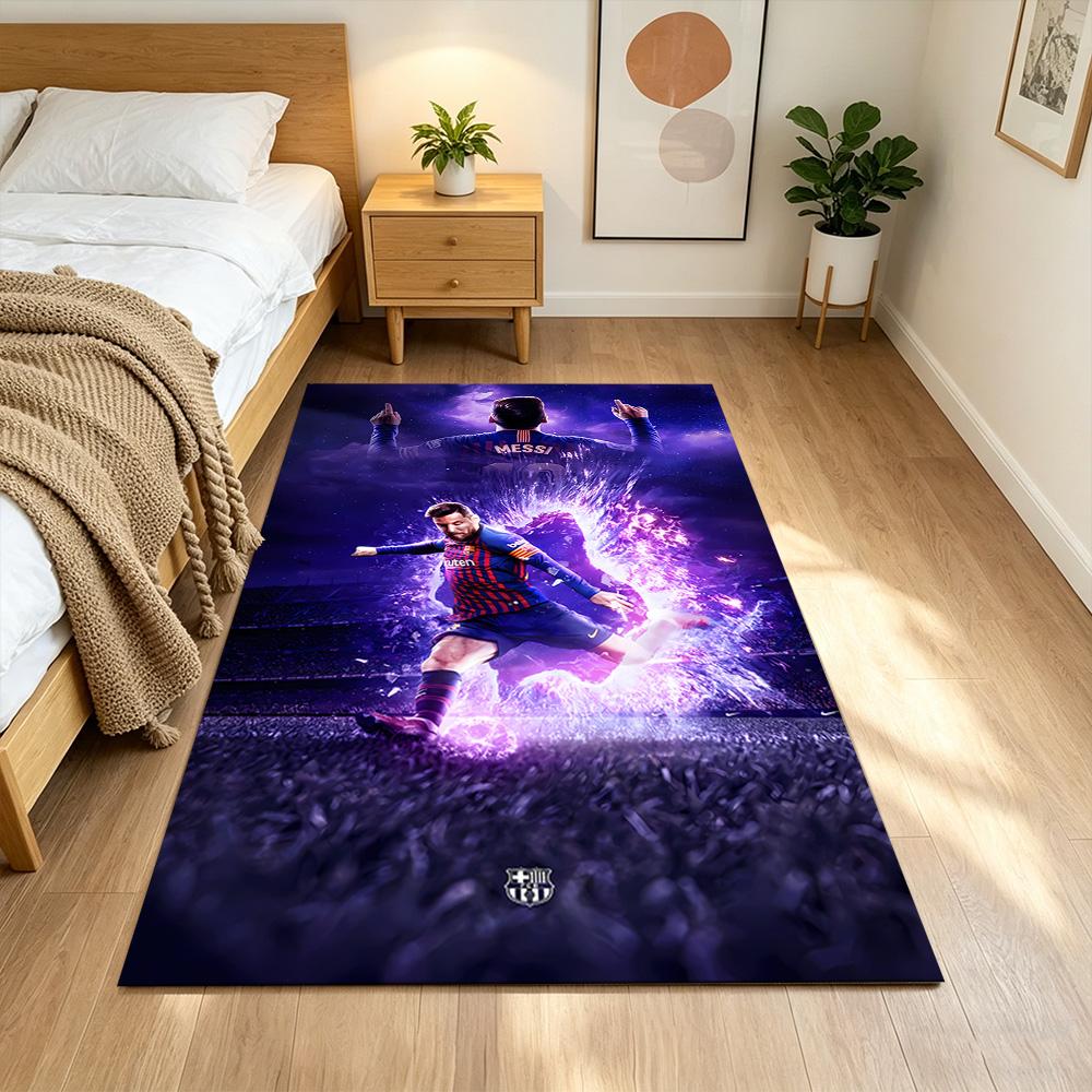 Colorful Soccer Player Carpet Perfect for Game Room Dining Room Living Rooms Balcony Anti-slip Rug Office home decor