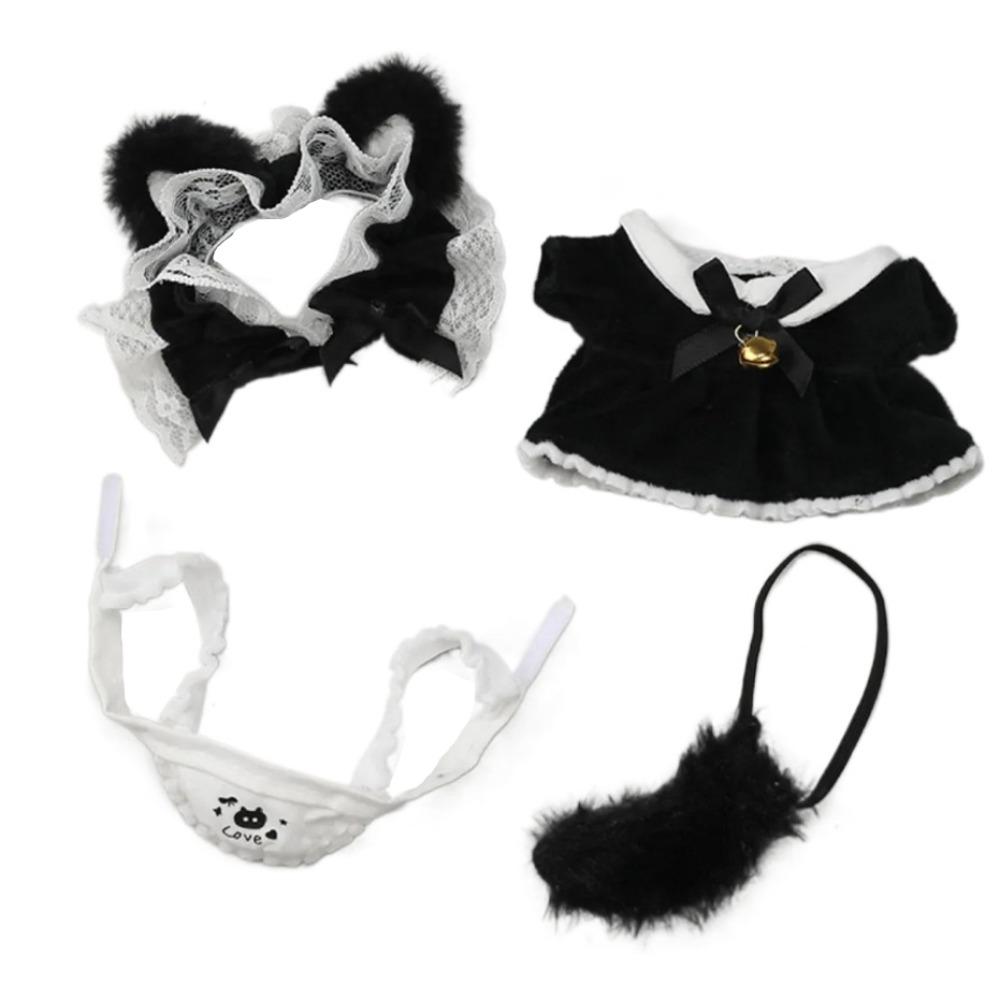 Bow Skirt Cotton Doll's Clothes Cat Tail Plush Doll Clothes  Children's Gift