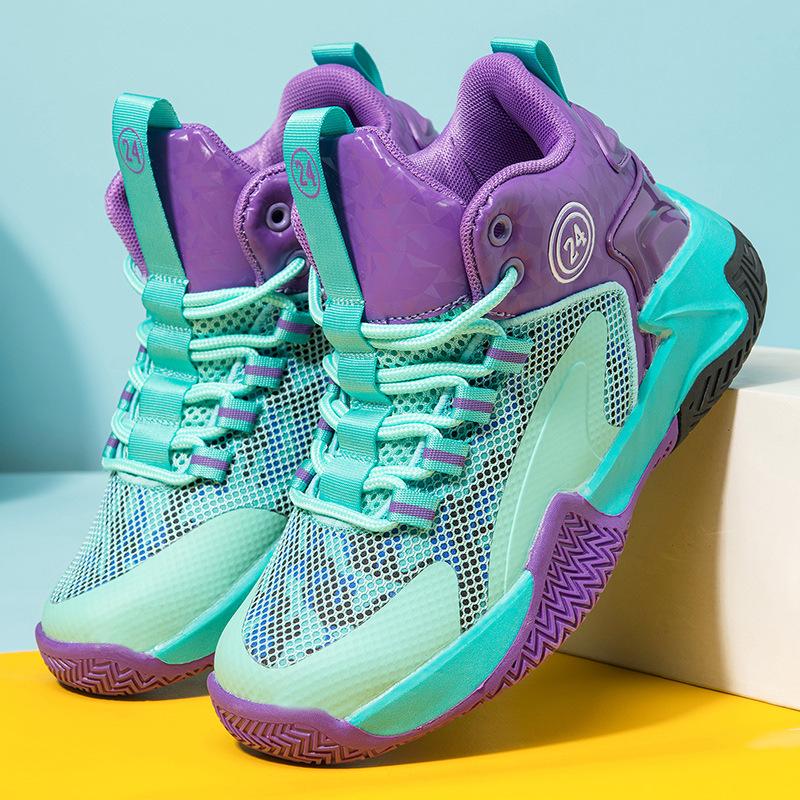 Children's basketball shoes 2025 summer new boys' sports shoes medium and older children's mesh breathable running shoes boys' sports shoes