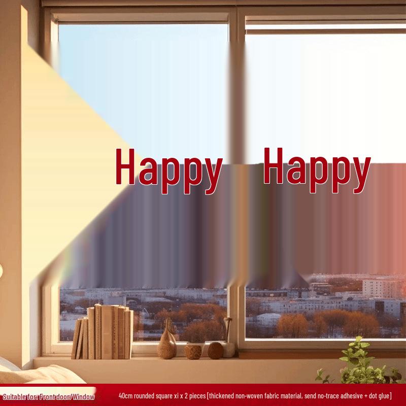 Lot d'autocollants Double Bonheur de Mariage: Décorations de chambre, fenêtre, porte et fiançailles