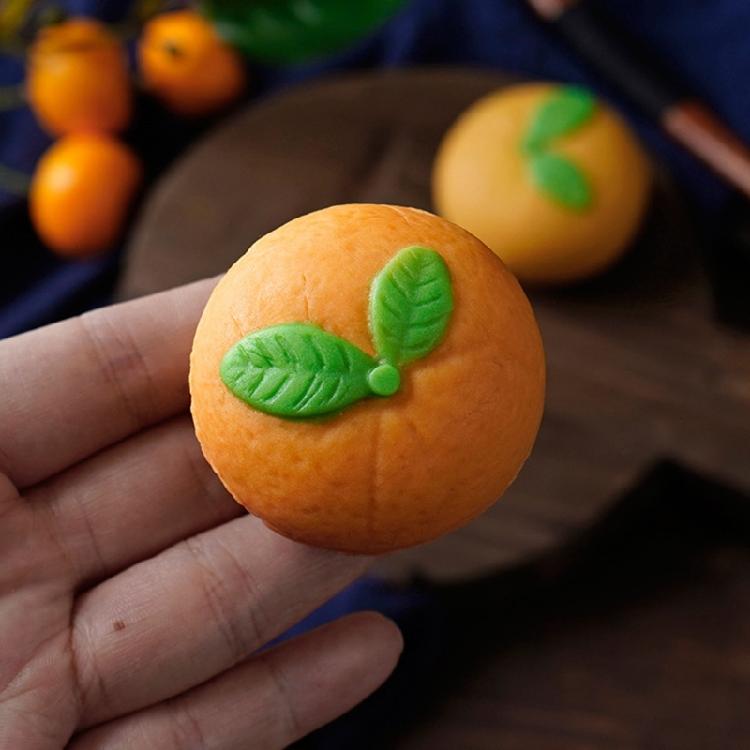 50g Cute Orange Shape Plastic Mooncake Mold Mooncake Mold DIY Baking Accessories