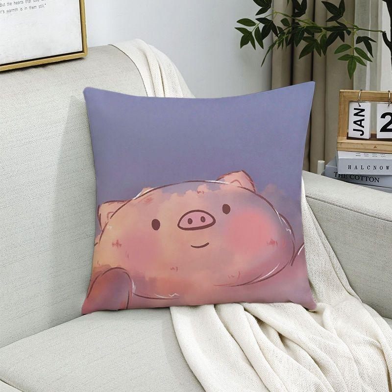 

Наволочка с рисунком свиньи для украшения общежития, офиса, гостиной, дивана, домашней наволочки 40x40cm