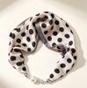Internet celebrity explosion spring and summer magnetic attraction no knots small silk scarf pearl diamond ball high sense small scarf lazy thin scarf