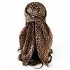 Leopard Print Silk Scarf 90 Artificial Silk Square Scarf Women's Satin Square Scarf Scarf Moslin Bag Headscarf