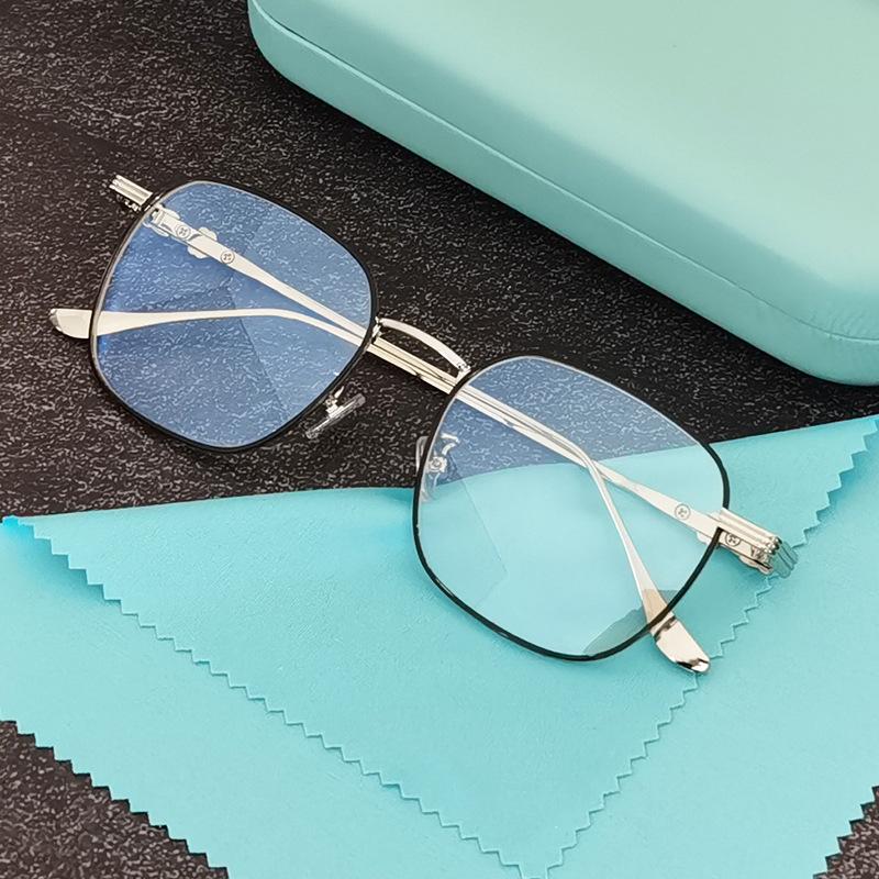 Mai Sui Glasses Women'S Metal Box College Casual Wind Myopia Frame Men'S And Women'S Anti-Blue Light Mirrors Men'S