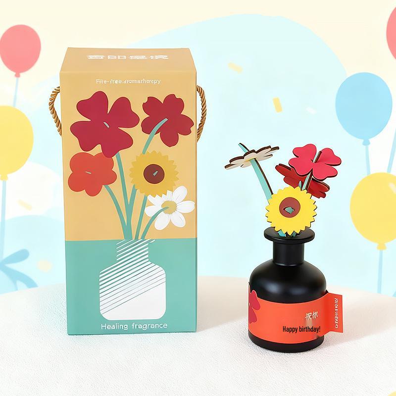High-End Petal Aroma Diffuser Gift Box - Perfect Birthday Gift for Girlfriend or Best Friend, Ideal as a Niche Party Favor.