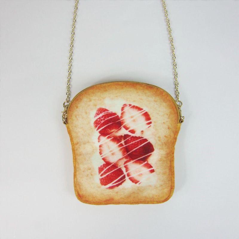 

2022 New Handbag Small Bread Pattern Shoulder Bag Funny Personality Crossbody Bag Diagonal Cute Chain Bag Fashion Messenger Bag