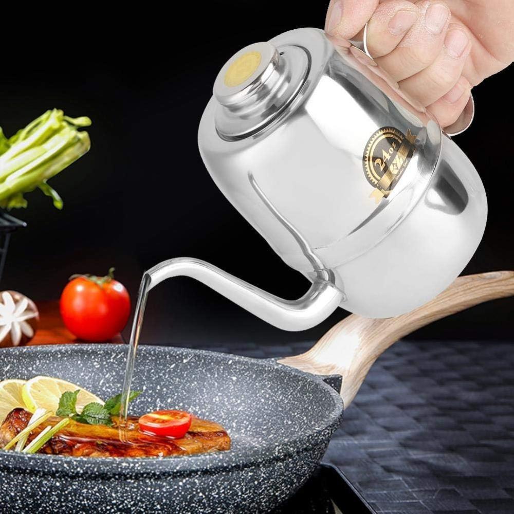 24oz Capacity Olive Oil Dispenser 7.1 x 3.1 x 5.1 in Vinegar Storage Container Cooking Station