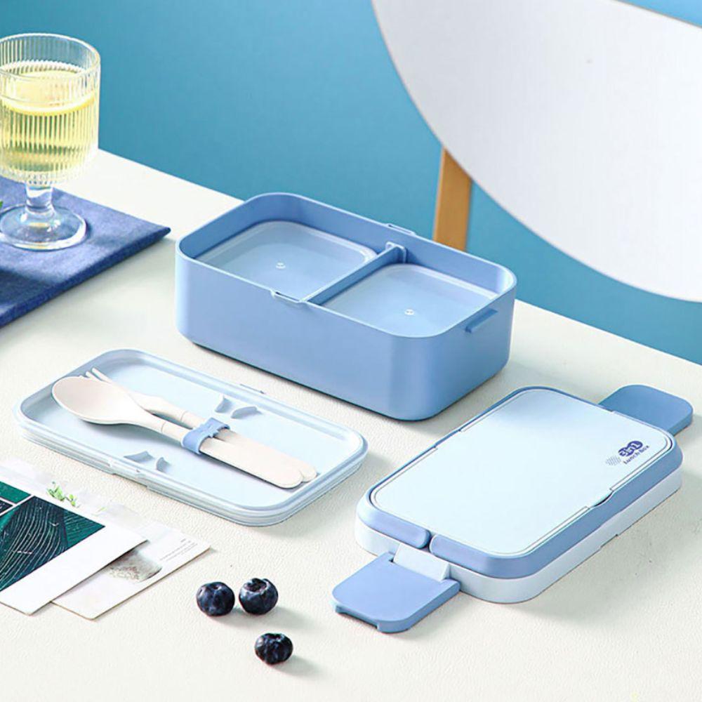 Microwavable 2 Layer Picnic Lunch Box Separated Food Storage Box Portable Food Container  Adult