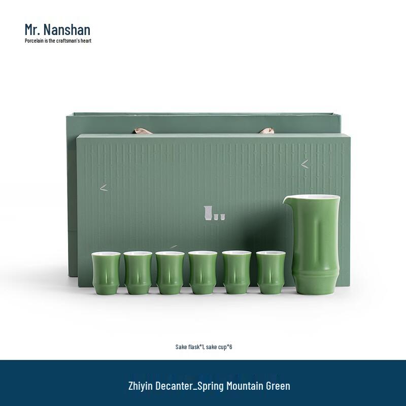 

Nanshan Spring Mountain Green Ceramic Wine Set