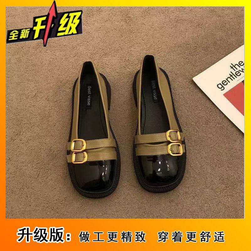 Flat-soled one-pedal shallow-mouth single shoes, spring new soft-soled Mary Jane shoes, women's shoes