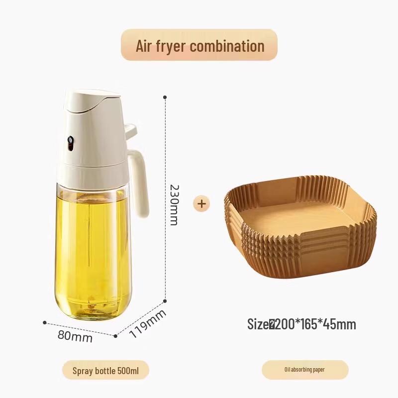 Glass Oil Spray & Pour Dispenser 500ml