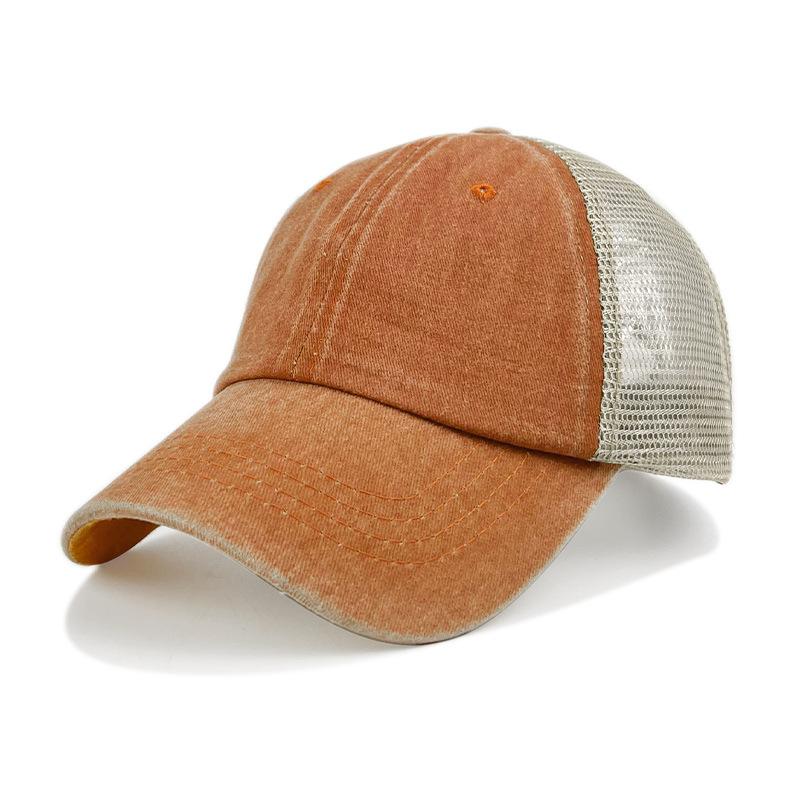 

Summer popular washed net hat baseball hat outdoor shading old cap breathable sun protection fishing hat M（56-58cm）