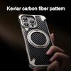 Luxury Business Men for iPhone 16 Pro Max Electroplated Metal Frame Carbon Fiber Textured Phone Case with Magnetic Ring Stand