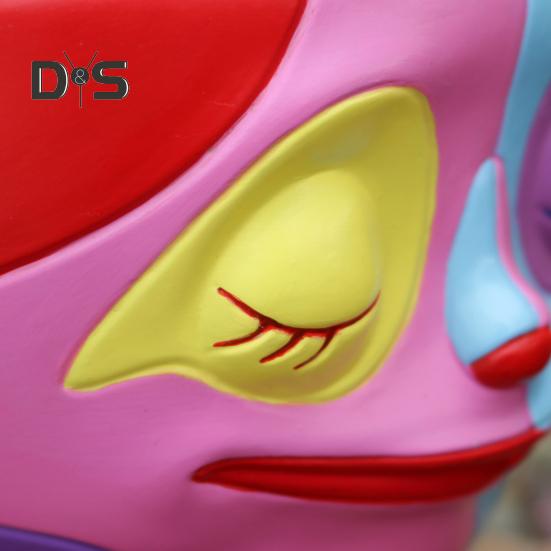 Abstrakter Regenbogen Kopf Pflanztopf Einzigartiger Gesichts-Pflanztopf Hohe Haltbarkeit Innen Außen Bunter Lustiges Gesicht Blumentopf Dekoration