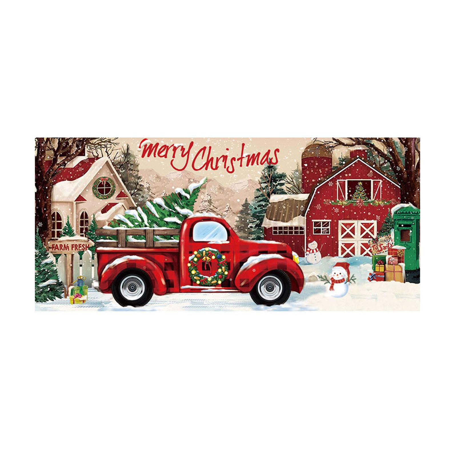 

7x16 Ft Christmas Garage Door Cover, Large Garage Door Christmas Decoration, Garage Banner, Cheerful Garage Mural One Size
