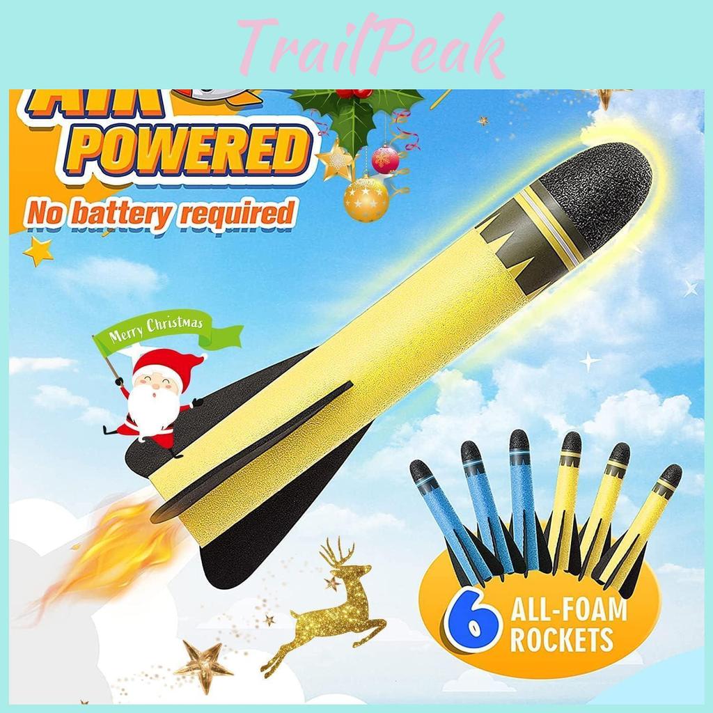 Kid-friendly Colorful Outdoor Toy Foot-powered Glowing Rocket Launcher For Fun Adventures