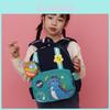 Adorable Dinosaur Cartoon Backpack For Kids Oxford Cloth Lightweight And Breathable School Bag