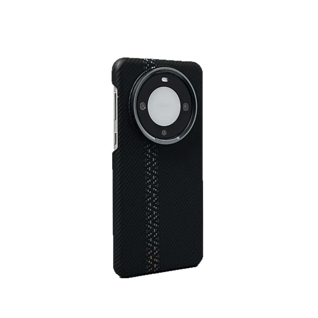 Applicable To Huawei Mate 60 Sunrise Moon Falling Magnetic Snap Case Pura70 Metal Three-Pack Carbon Fiber Pattern Protection Case