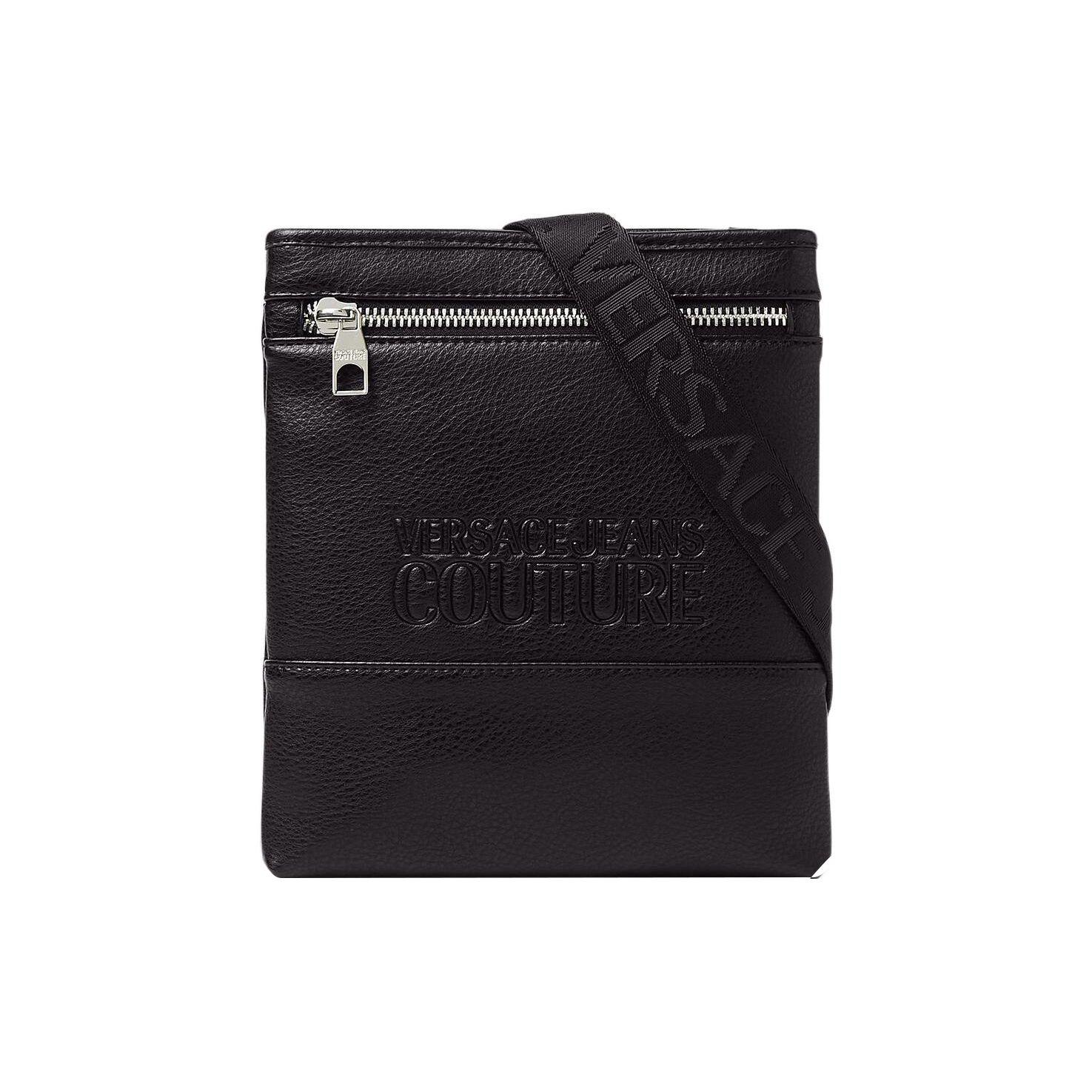 

Versace Jeans Couture Embossed Logo Detachable Shoulder Strap Faux Leather Crossbody Bag Men bags Black E73YA4B24EZG128E899 Basic Set (Bag+Dust Bag)