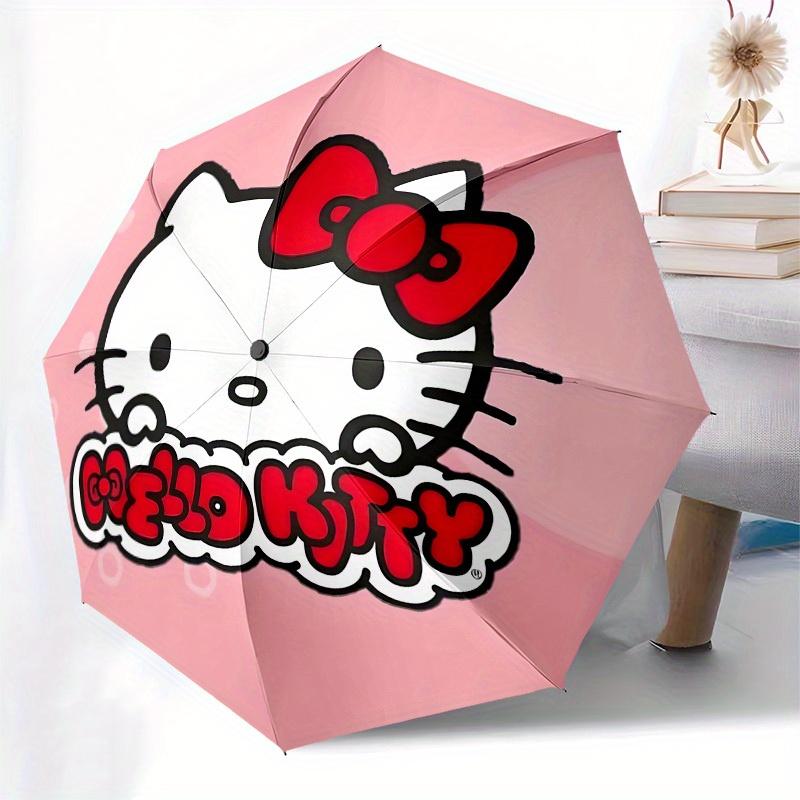 1pc Hello Kitty Sticker Design Umbrella with Plastic Handle,Suitable for All Seasons Home Travel Outdoor UmbrellaSanlio120