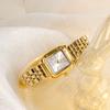 Exquisite kleine quadratische Platte, leichter Luxus, hochwertiges Stahlband Damenarmbanduhr, Nischen-High-End, vielseitige Damen-Quarzuhr